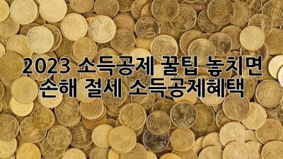 2023 소득공제 꿀팁🍯 놓치면 손해! #절세 #소득공제혜택