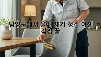 담양군에서 물때 제거 청소, 이젠 걱정 끝!
